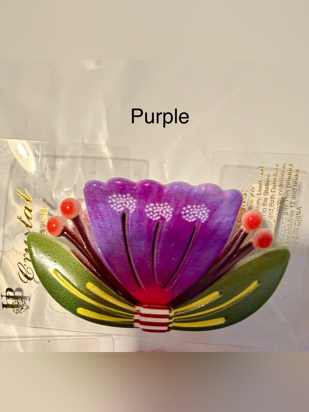 Lotus Flower Acrylic Hair Claw Clip Choose Your Color NWT - Picture 2 of 8